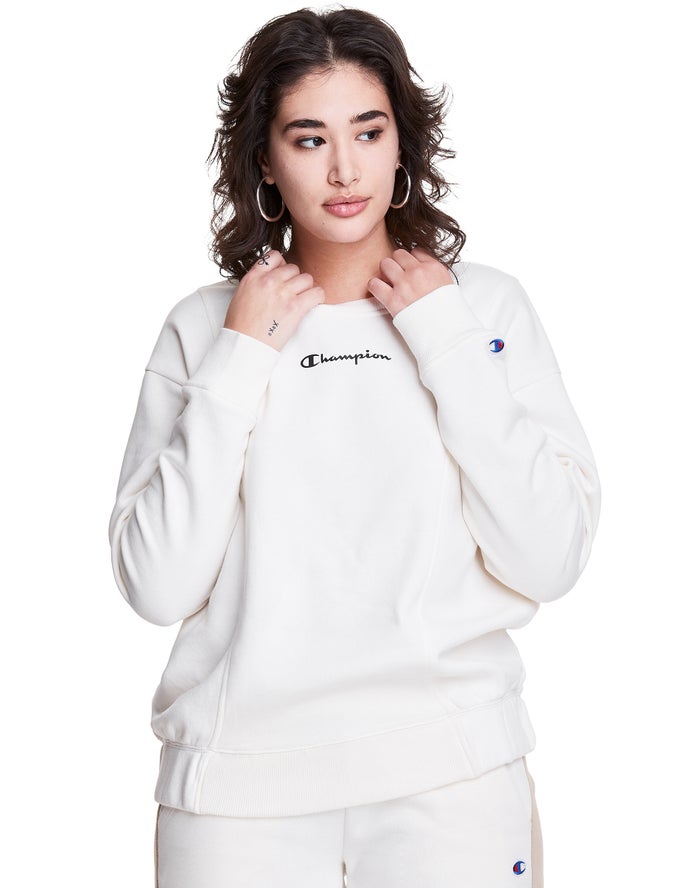 Sudadera Champion Mujer - Fleece Crew ( Blancas ) 6895420-QZ